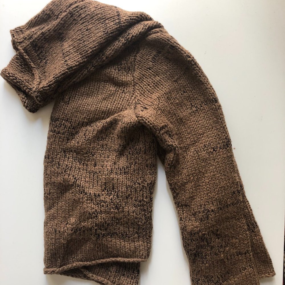 Helmut Lang Marled Knit Cowl Neck Sweater